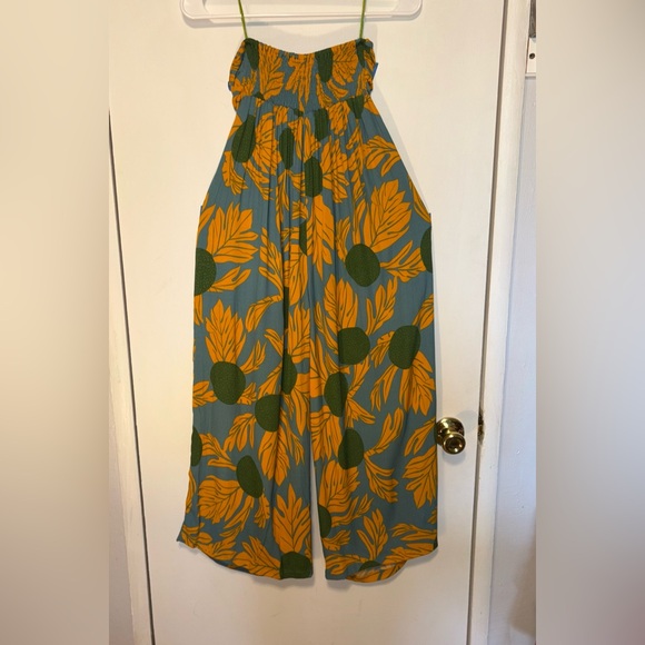 Ava Sky Fighting Eel Ulu Floral Print Sleeveless Flows Wide Leg Romper Size XXS - Picture 2 of 5